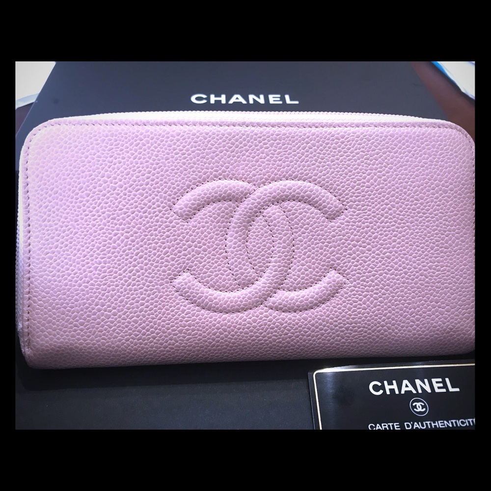 Chanel Brand New Light Pink Caviar Wallet